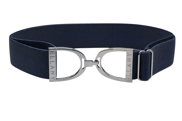 Ellany Elastic Belt 1.5" Navy with Stirrup Buckle