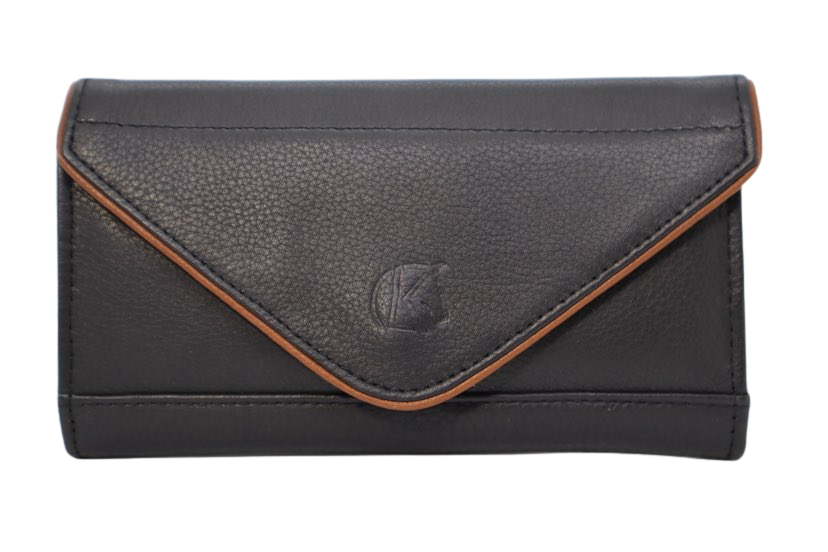 KL Select Phone Pocket - Black & Cognac