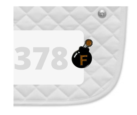 Dubois Cheval Number Pin Charm - F Bomb