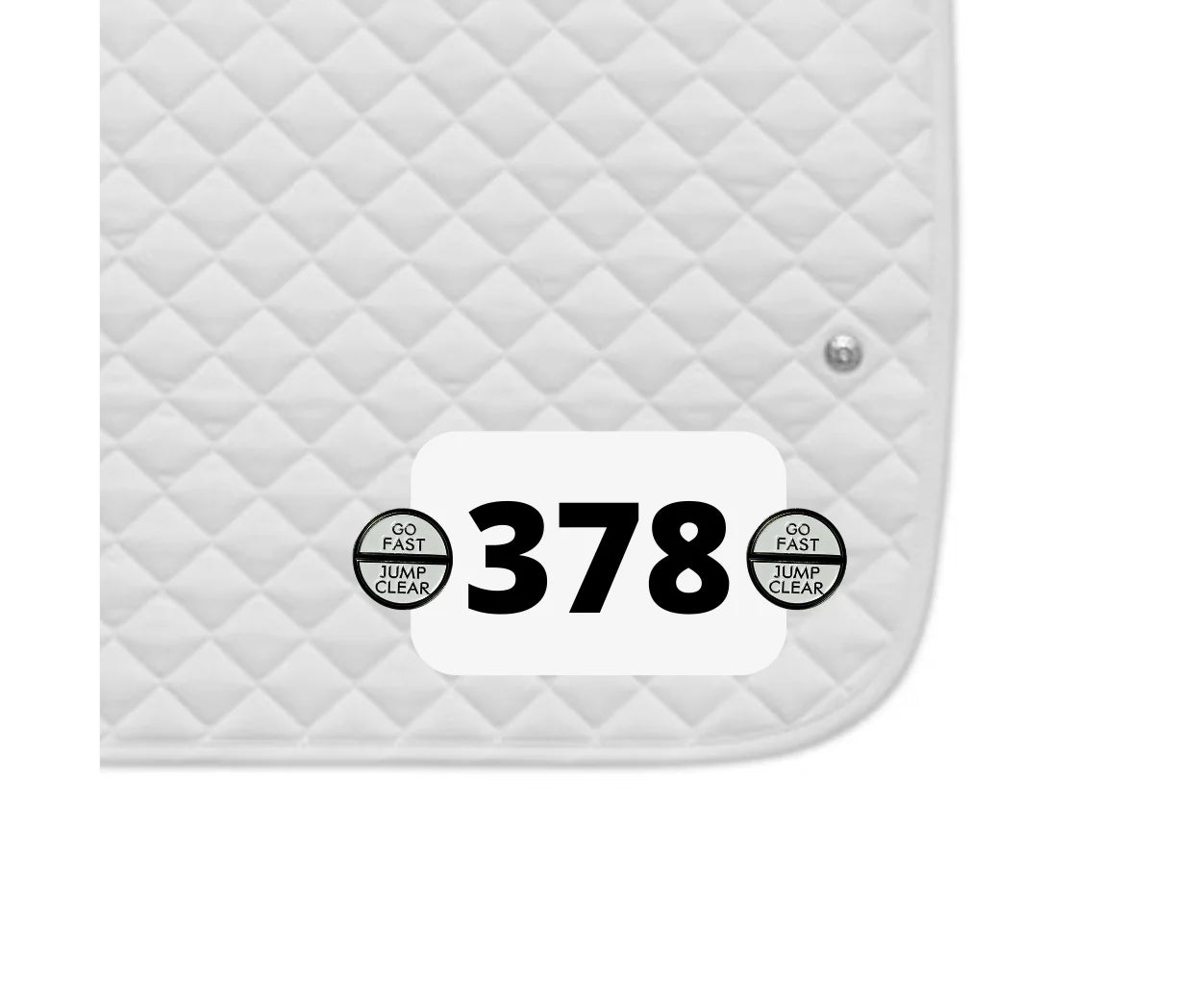 Dubois Cheval Number Pin Charm - Go Fast & Jump Clear