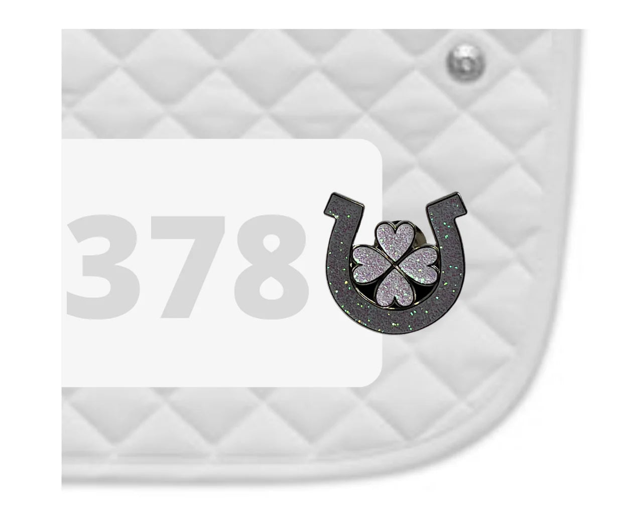 Dubois Cheval Number Pin Charm - Horseshoe Clover