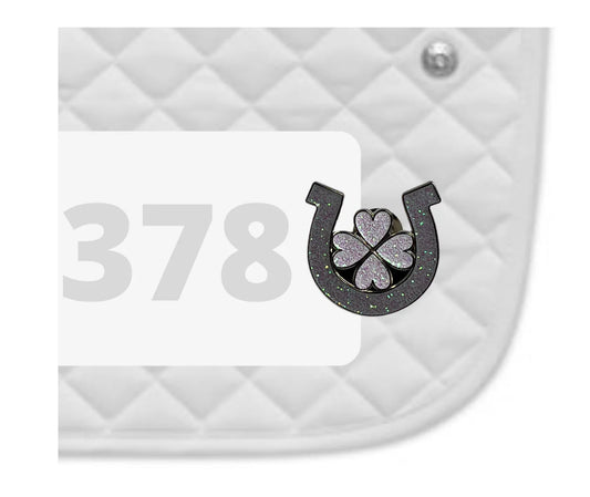 Dubois Cheval Number Pin Charm - Horseshoe Clover