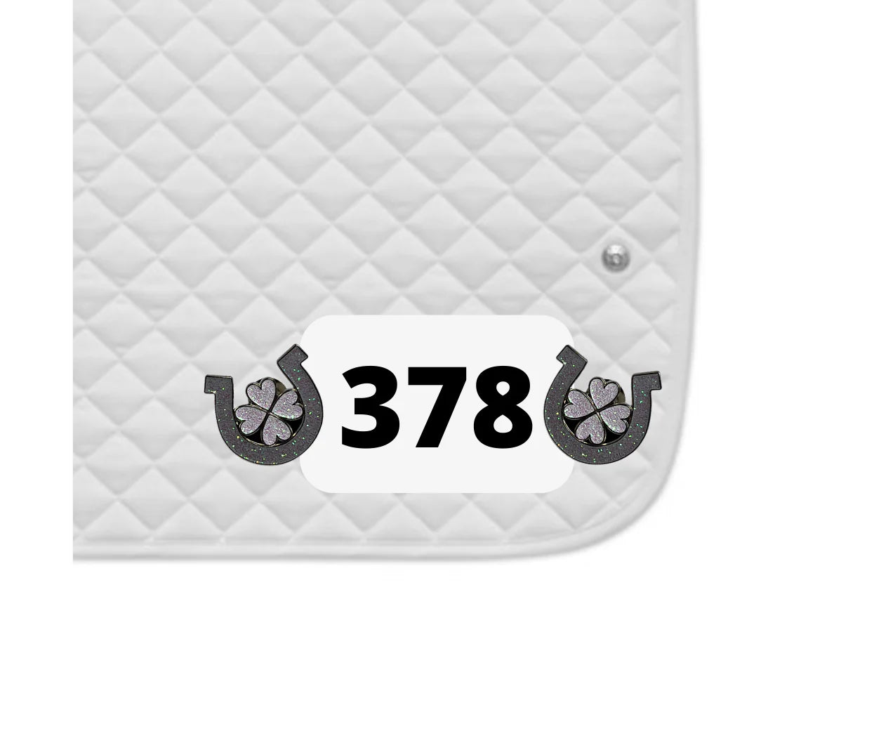 Dubois Cheval Number Pin Charm - Horseshoe Clover