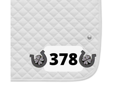 Dubois Cheval Number Pin Charm - Horseshoe Clover