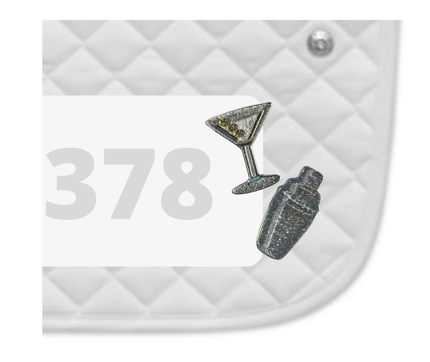 Dubois Cheval Number Pin Charm - Martini Shaker & Glass