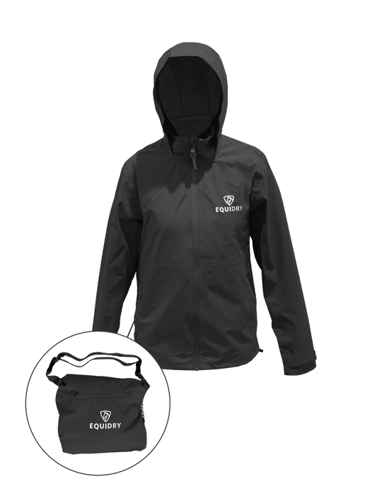 EquiDry Unisex Nimbus Pack Away Jacket - Black