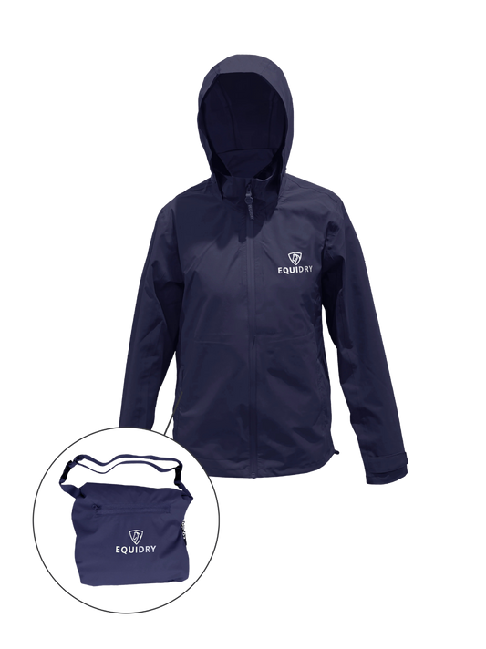 EquiDry Unisex Nimbus Pack Away Jacket - Navy