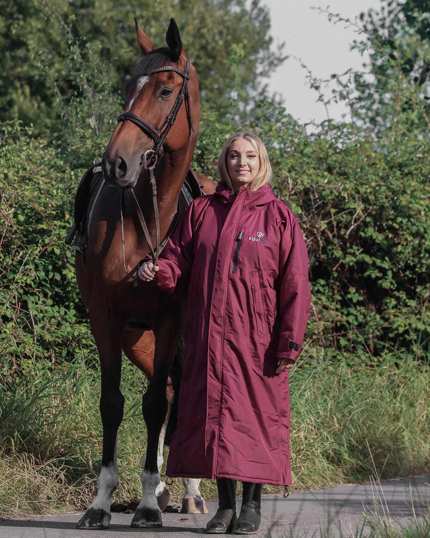 EquiDry Thick Fleece Evolution - Plum & Navy