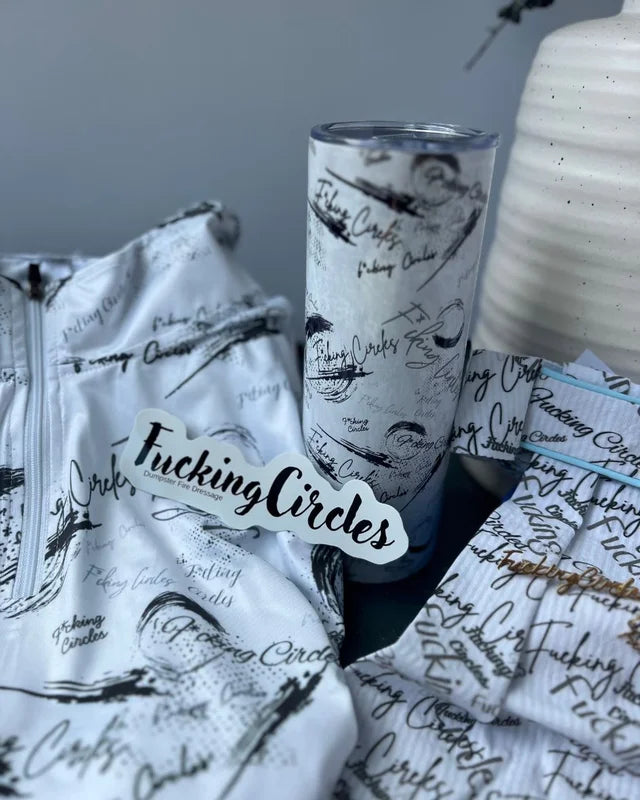 Dumpster Fire Dressage Tumbler - Fucking Circles