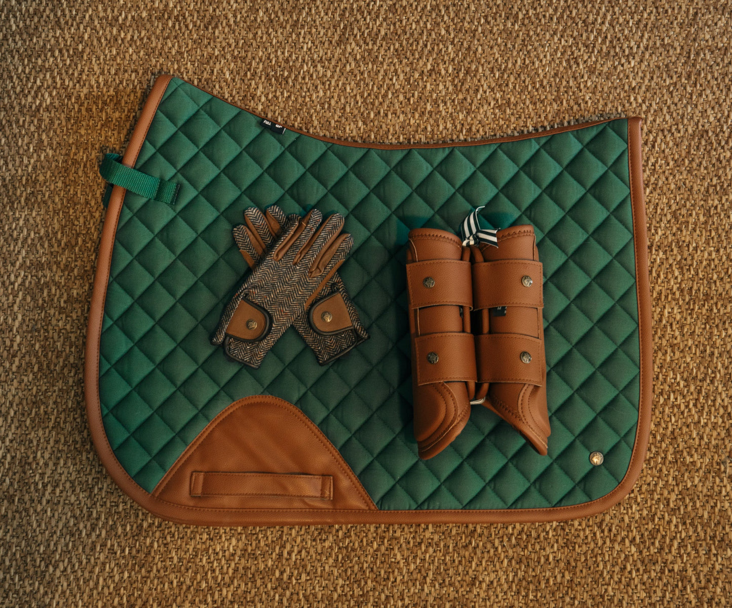 16 Cypress Leatherette Splint Boots - Cognac