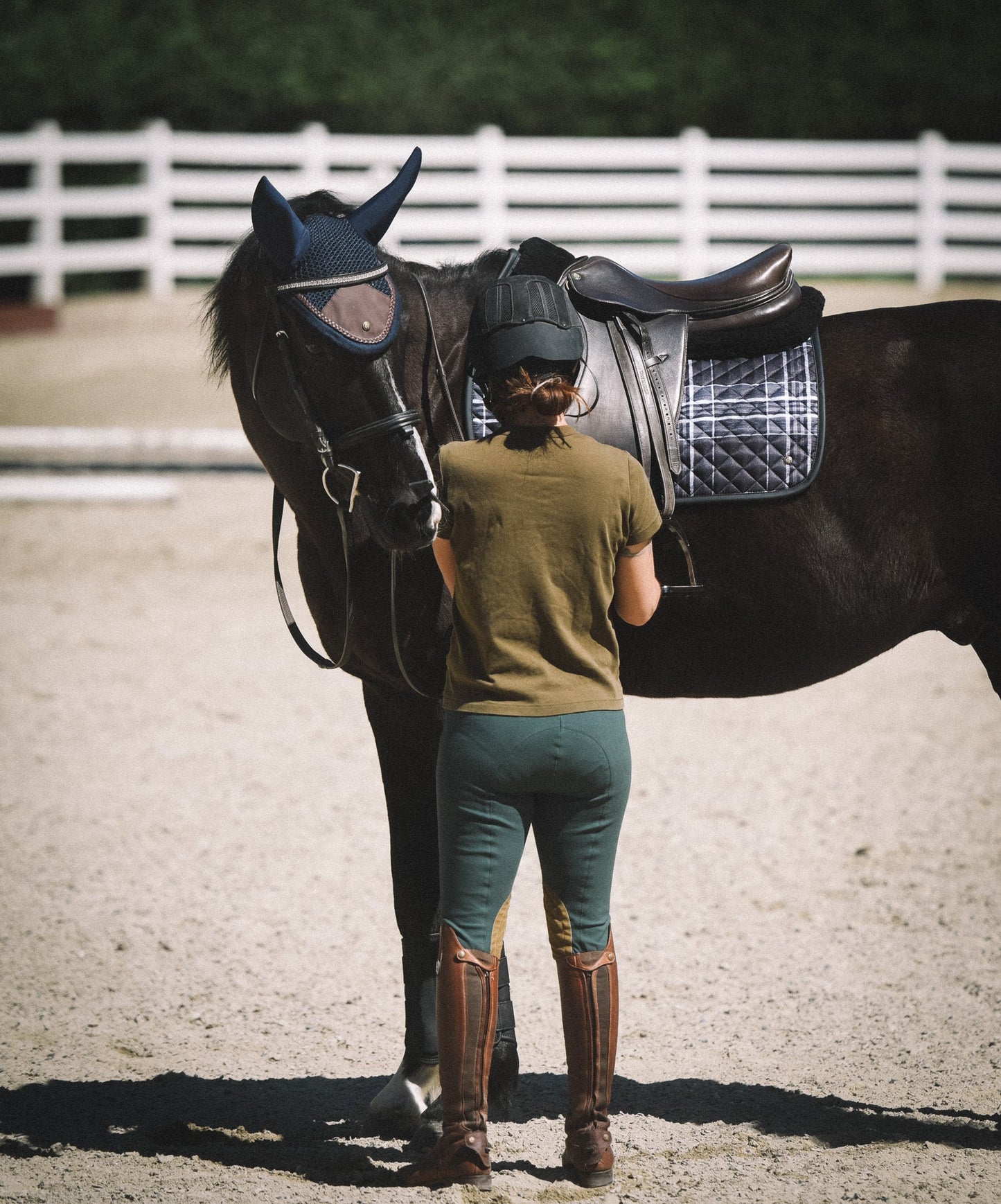 16 Cypress Ear Net Sound-Softening - Navy & Hickory