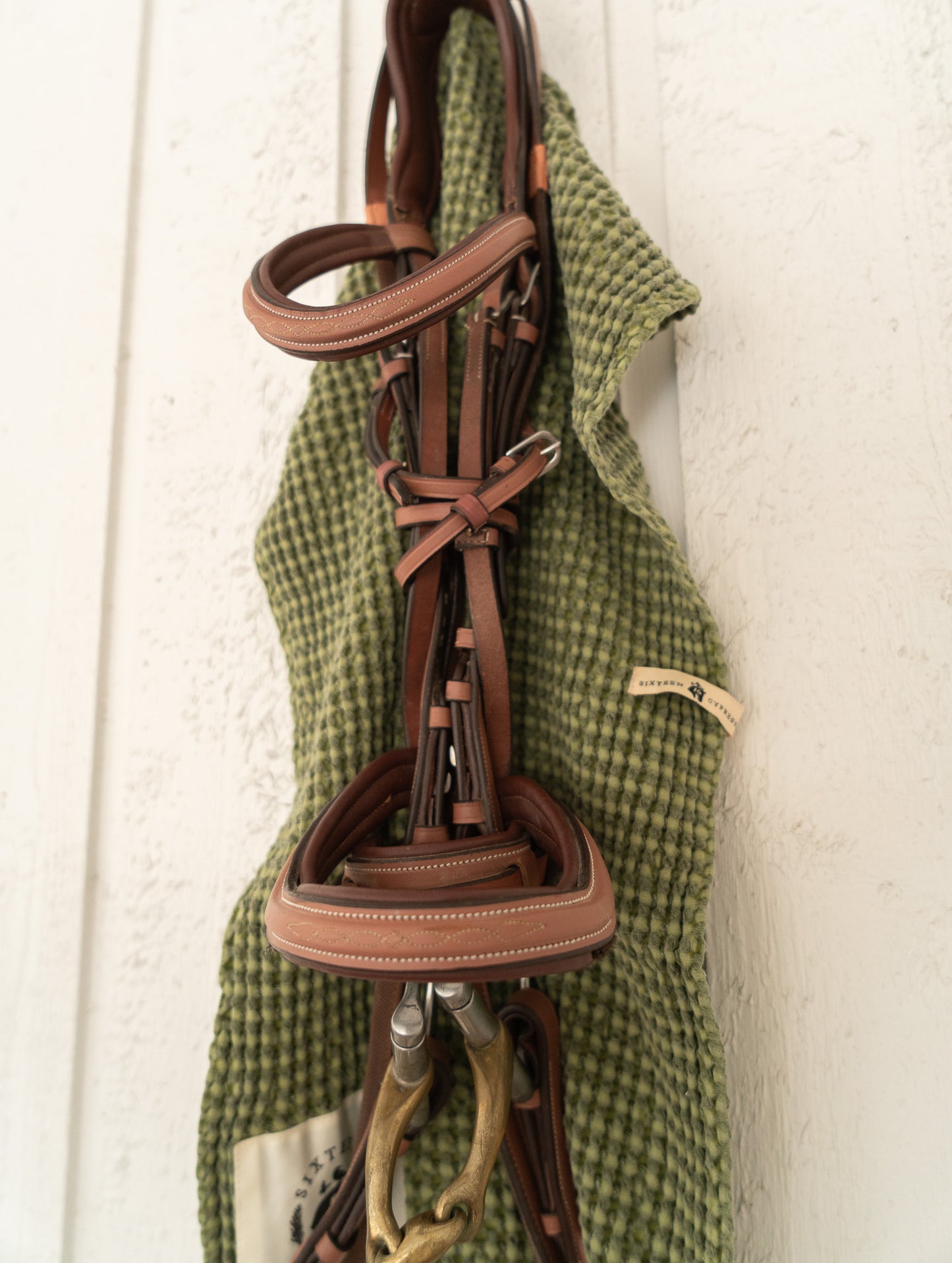 16 Cypress Cotton Waffle Stable Towel - Spruce