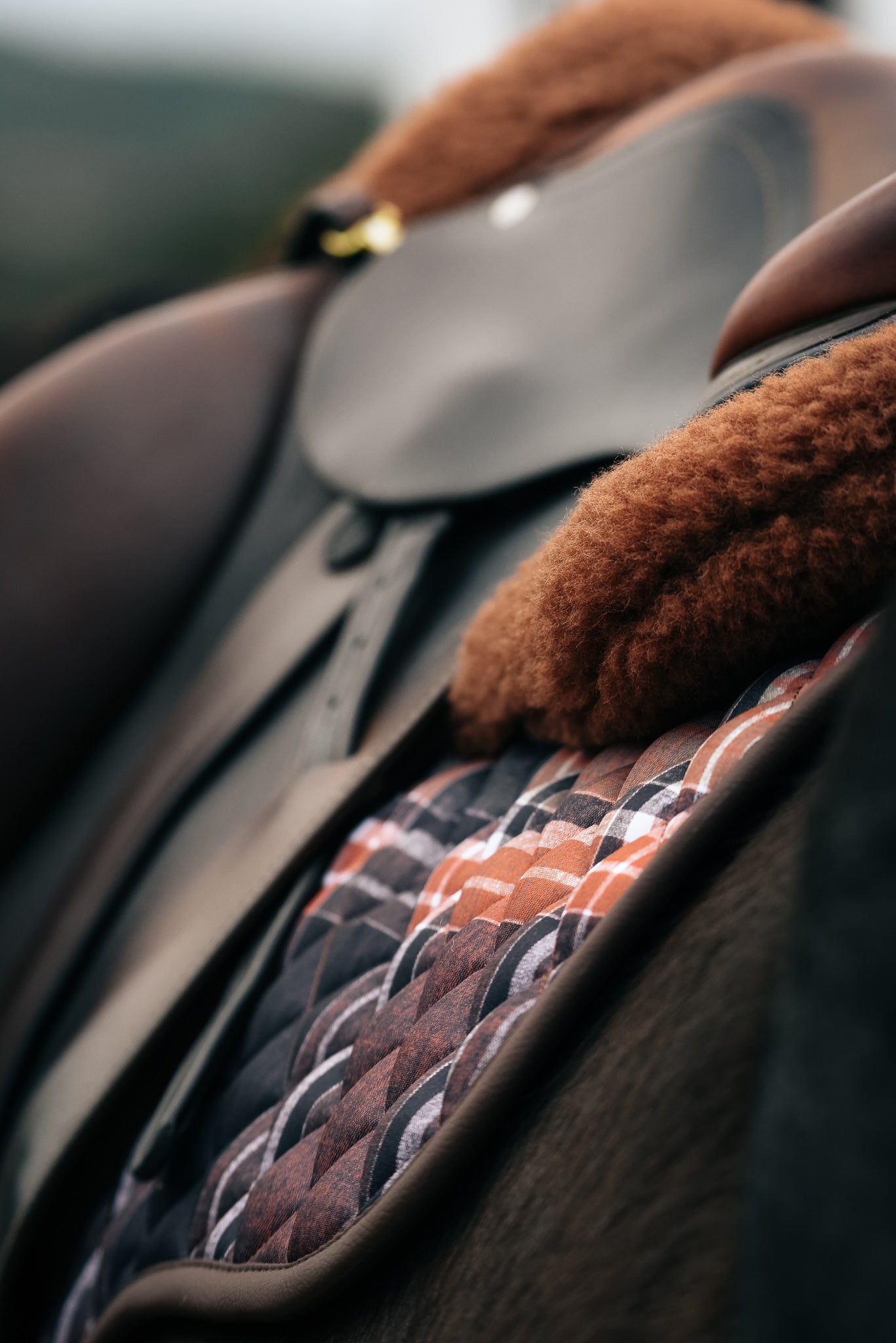 16 Cypress Merino Wool Fleece Half Pad - Navy & Hickory