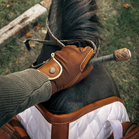 16 Cypress Riding Gloves - Cognac Leather