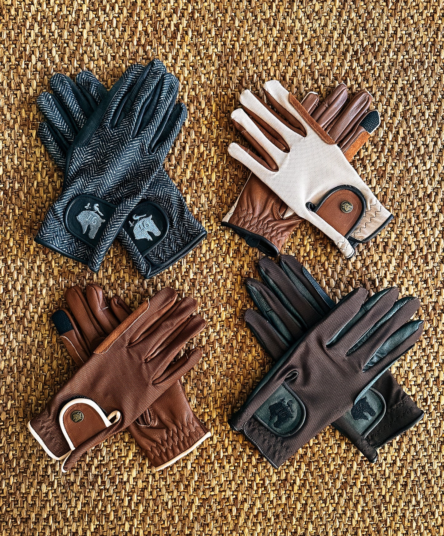 16 Cypress Riding Gloves - Oat & Cognac