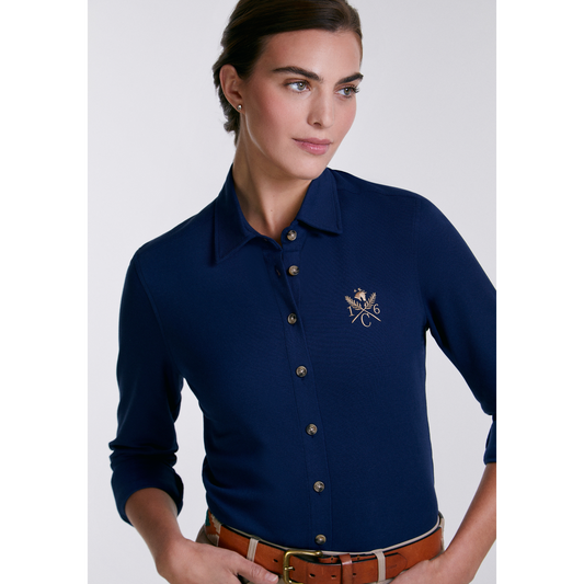 16 Cypress Sport Piqué Button Down Shirt - Navy