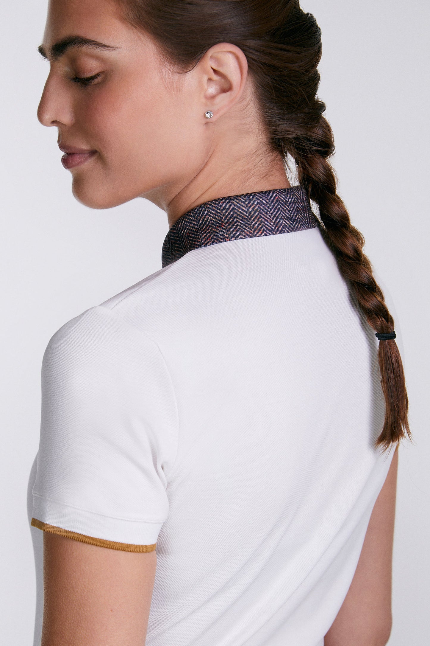 16 Cypress Sport Piqué Polo Shirt, Tweed Collar