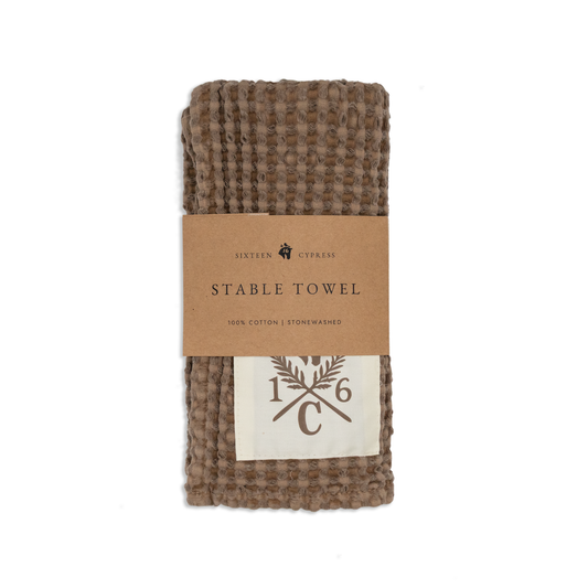 16 Cypress Cotton Waffle Stable Towel - Hazel