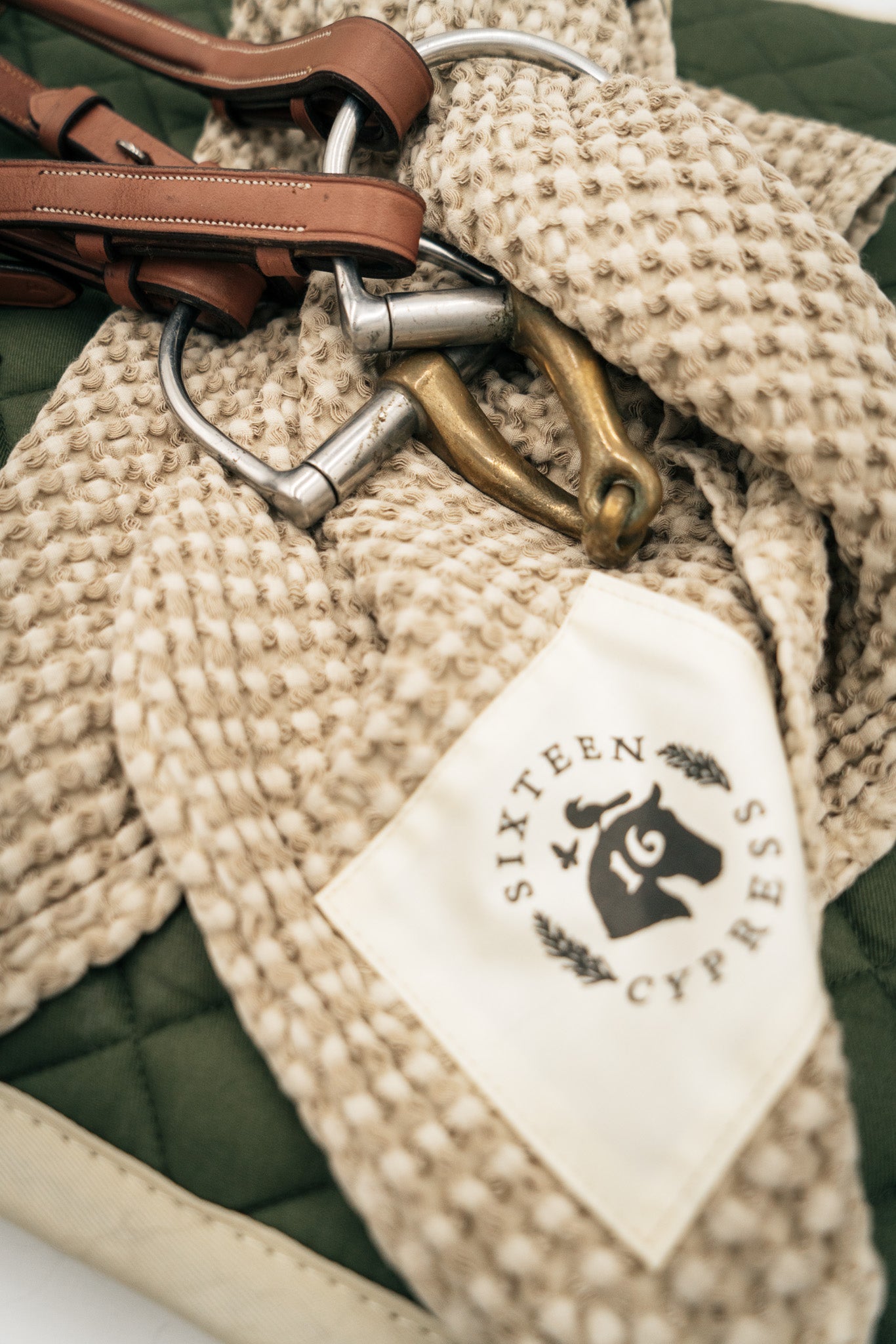 16 Cypress Cotton Waffle Stable Towel - Hazel