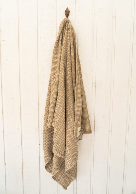 16 Cypress Cotton Waffle Horse Drying Towel - Sand