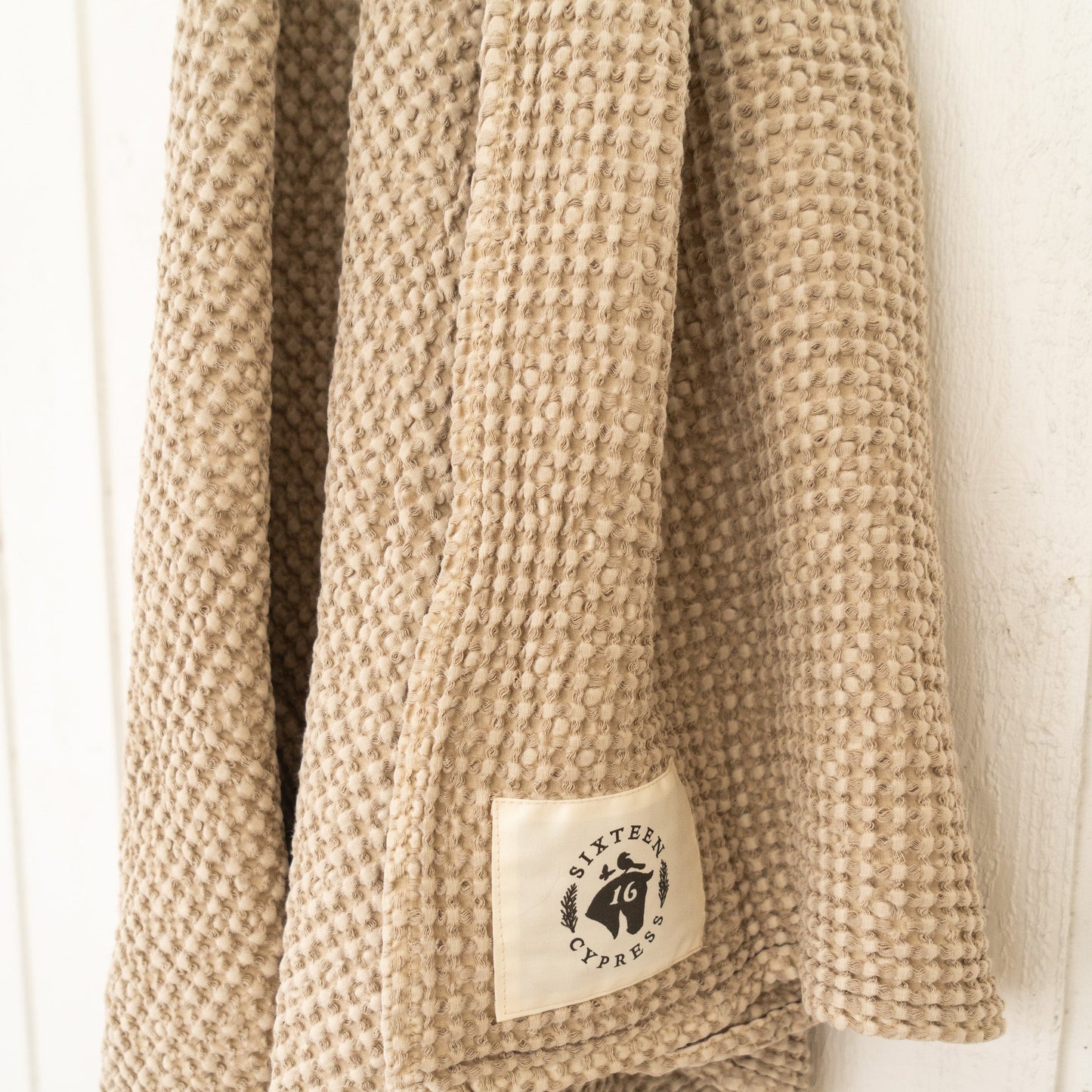 16 Cypress Cotton Waffle Horse Drying Towel - Sand