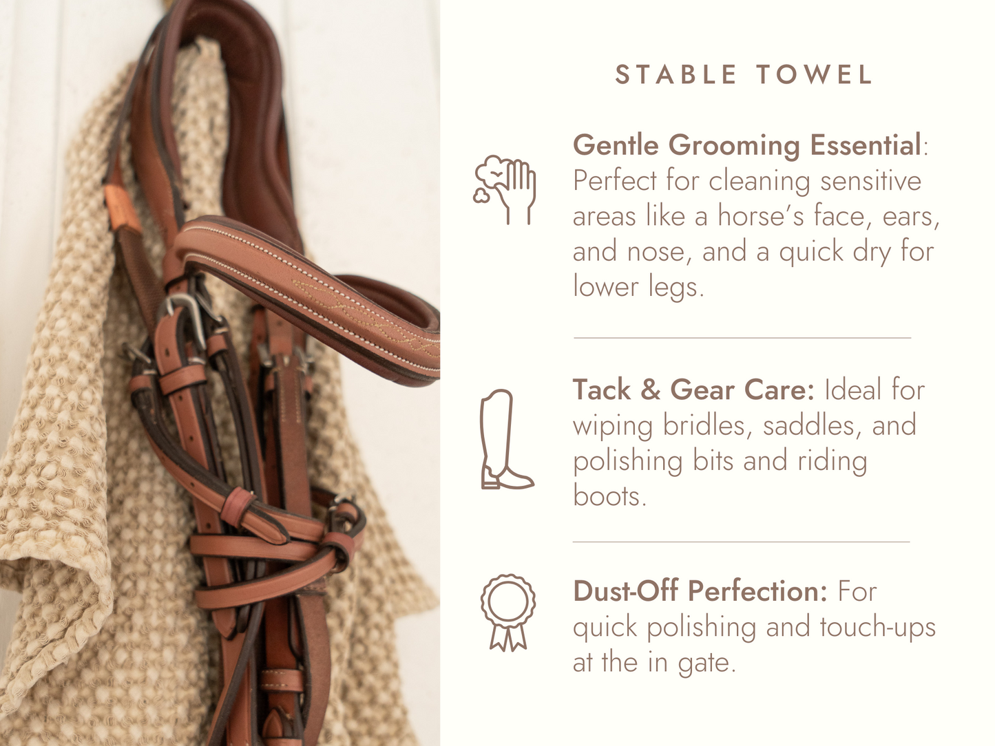 16 Cypress Cotton Waffle Stable Towel - Hazel