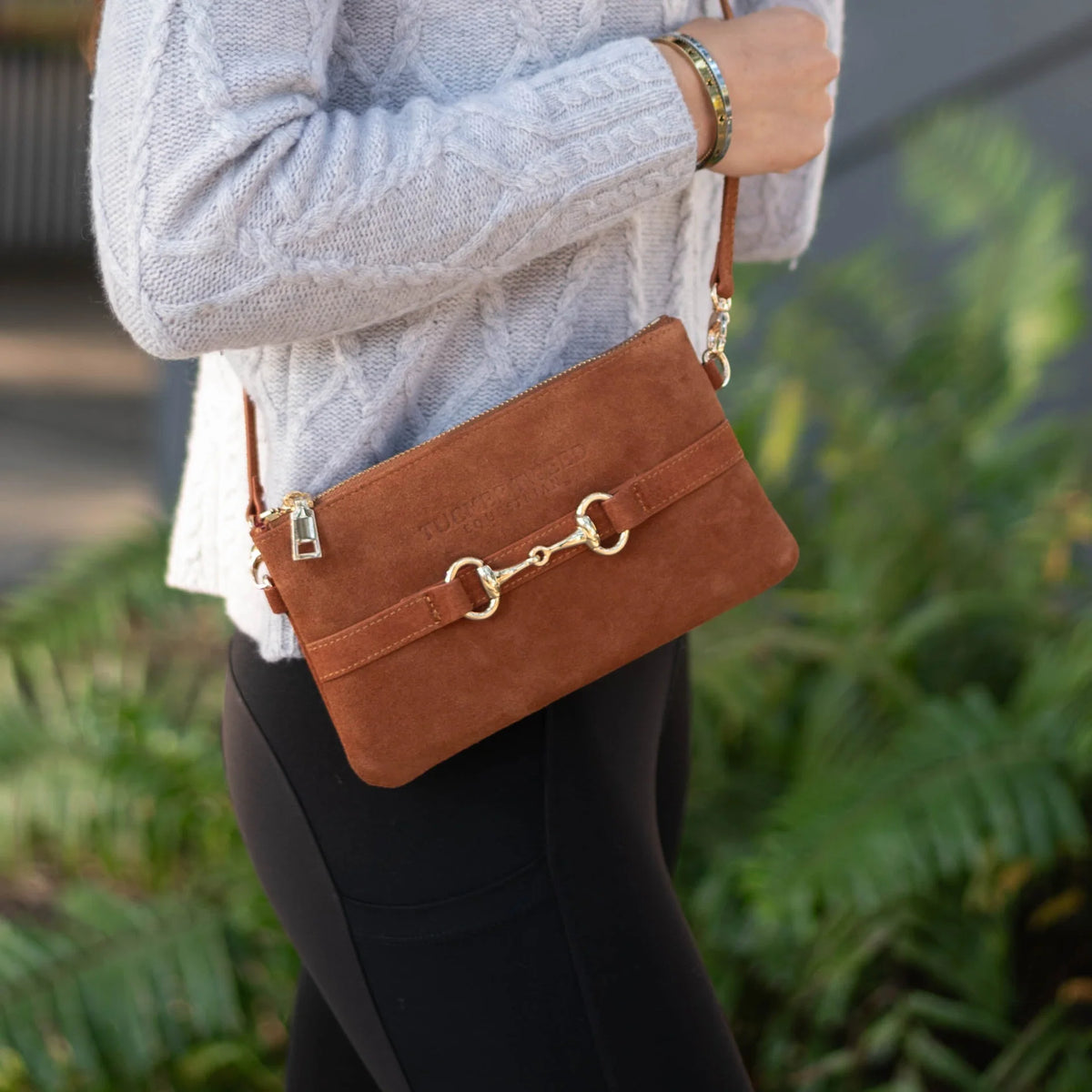 Tucker Tweed Wellington Wristlet - Suede