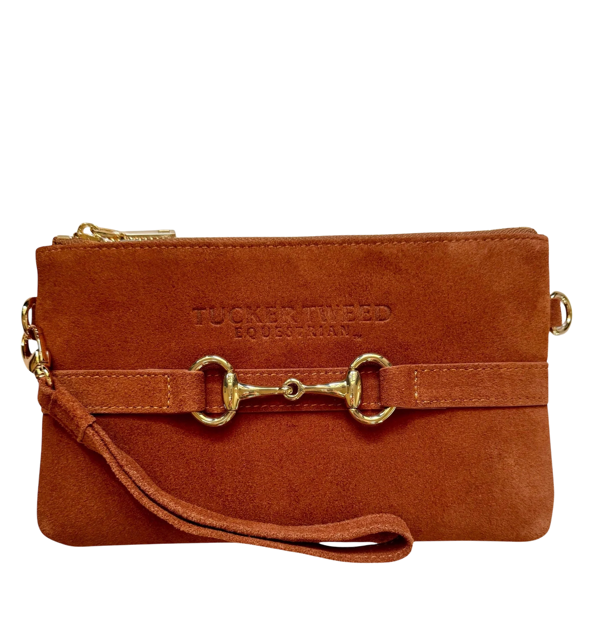Tucker Tweed Wellington Wristlet - Suede